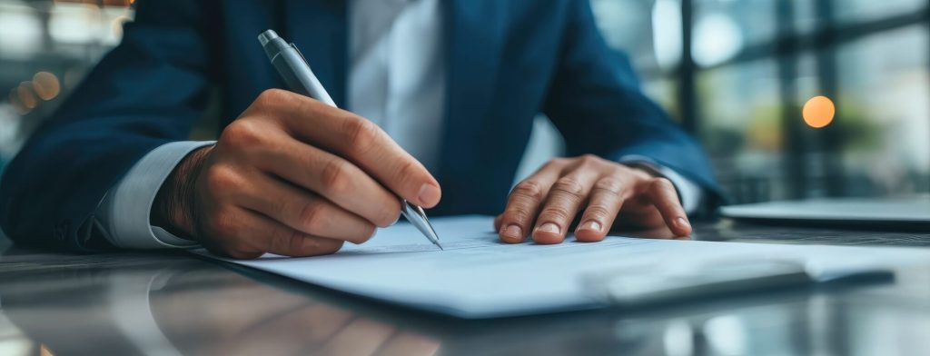 Person signing legal or medical paperwork connected to a workers’ compensation Functional Capacity Evaluation (FCE).