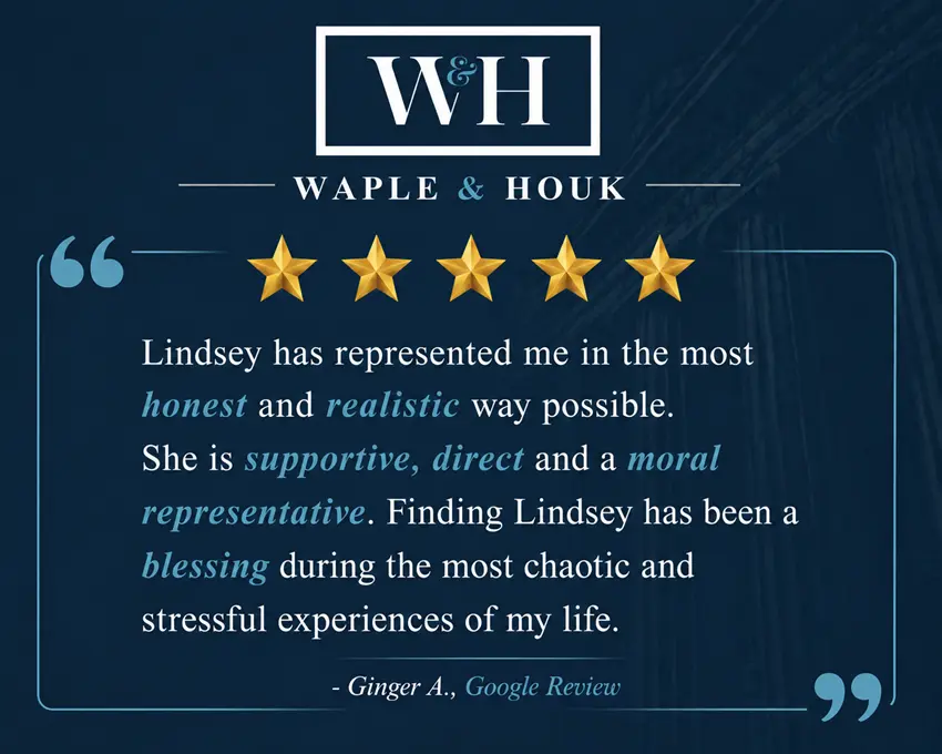 "Lindsey has represented me in the most honest and realistic way possible. She is supportive, direct and a moral representative. Finding Lindsey has been a blessing during the most chaotic and stressful experiences of my life." - Ginger A., Google Review