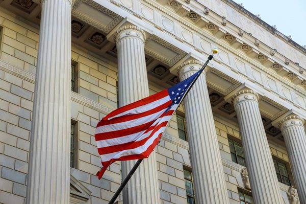 A government building, representing local government employees who may need the services of a municipal workers' comp lawyer.